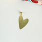 FO1263 Colgante Corazón Lijado 22 x 15 mm más valier Espesor 0.8 mm Figura Baño Oro