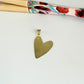 FO1263 Colgante Corazón Lijado 22 x 15 mm más valier Espesor 0.8 mm Figura Baño Oro