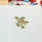 FO1272 Colgante Tortuga Marina 12 x 15 más argollita Espesor 1.2 mm Figura Baño Oro