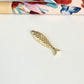 FO1261 Colgante Pez Koi Abombado 20 x 5.5 mm Espesor 1 mm Figura Baño Oro