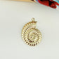FO1258 Colgante Caracola Lado Derecho 20 x 16 mm más argollita Espesor 0.8 mm Figura Baño Oro