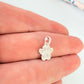 FP968 Colgante Patita de Perro con circones 10x10 mm más Balier Figura Baño Plata