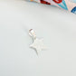 FP942 Colgante Estrella Lijada 13x13 mm más balier Figura Baño Plata