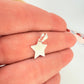 FP942 Colgante Estrella Lijada 13x13 mm más balier Figura Baño Plata