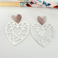 XP568 Aro Corazones Base Corazón 14x15 mm Mandala Corazón Calada 33x33 mm Lijado Aro Baño Plata