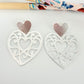 XP568 Aro Corazones Base Corazón 14x15 mm Mandala Corazón Calada 33x33 mm Lijado Aro Baño Plata