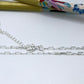 CP241 Collar Chocker Candado Eslabón 4 x 2 mm 30 cm + extensor de 10 cm Cadena Baño Plata
