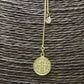 Joyas por Mayor Joyas Bañadas en Oro por Mayor Insumos para Joyas CO240 Collar Cascada Cadena Veneciana Espesor 1 mm Largo total 120 cm Bolita regulable Terminal Punto de luz 4 mm y San Benito 10 mm Collar Terminado Baño Oro