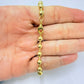 PO41 Pulsera Bolitas diá. 5 mm y Tubitos 1.2 mm Largo Total 18 cm Pulsera Baño Oro