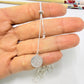 Joyas por Mayor Joyas Bañadas en Plata por Mayor Insumos para Joyas CP240 Collar Cascada Cadena Veneciana Espesor 1 mm Largo total 120 cm Bolita regulable Terminal Punto de luz 4 mm y San Benito 10 mm Collar Terminado Baño Plata