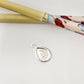 FP1285 Colgante Gota Virgen de los Milagros doble faz 15 x 7 mm más argollita Espesor 1 mm Figura Baño Plata