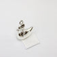 FP1287 Colgante Mamá Pata 14 x 14 mm más argollita Espesor 6 mm Figura Baño Plata
