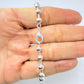 Joyas por Mayor Joyas Bañadas en Plata por Mayor Insumos para Joyas PP41 Pulsera Bolitas diá. 5 mm y Tubitos 1.2 mm Largo Total 18 cm Pulsera Baño Plata