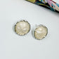 Joyas por Mayor Joyas Bañadas en Plata por Mayor Insumos para Joyas XP584 Aro Perla tipo nácar borde irregular diá. 15 mm Espesor 4.5 mm Aro Baño Plata