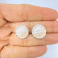 Joyas por Mayor Joyas Bañadas en Plata por Mayor Insumos para Joyas XP584 Aro Perla tipo nácar borde irregular diá. 15 mm Espesor 4.5 mm Aro Baño Plata