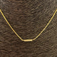 CO177 Collar con Palito de 6 circones 8 x 1.2 mm Largo 41 cm mas extensor de 7 cm Cadena veneciana espesor 1 mm Collar Terminado Baño Oro Cadenas Bañadas hecho de Bronce Bañado en Oro 18K Joyas Bañadas en Oro