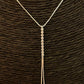 CP173 Collar Cascada Palito de 20x1.8 mm con circones Cadena veneciana Espesor 0.8 mm Largo 40 cm mas extensor Largo cascada 7 cm Collar Terminado Baño Plata Cadenas Bañadas hecho de Bronce Bañado en Plata 50 ml Joyas Bañadas en Plata