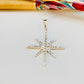 FP1068 Colgante Estrella Guía XL 27 x 27 mm mas valier Espesor 2 mm Figura Baño Plata Figuras Bañadas hecho de Bronce Bañado en Plata 50 ml Joyas Bañadas en Plata