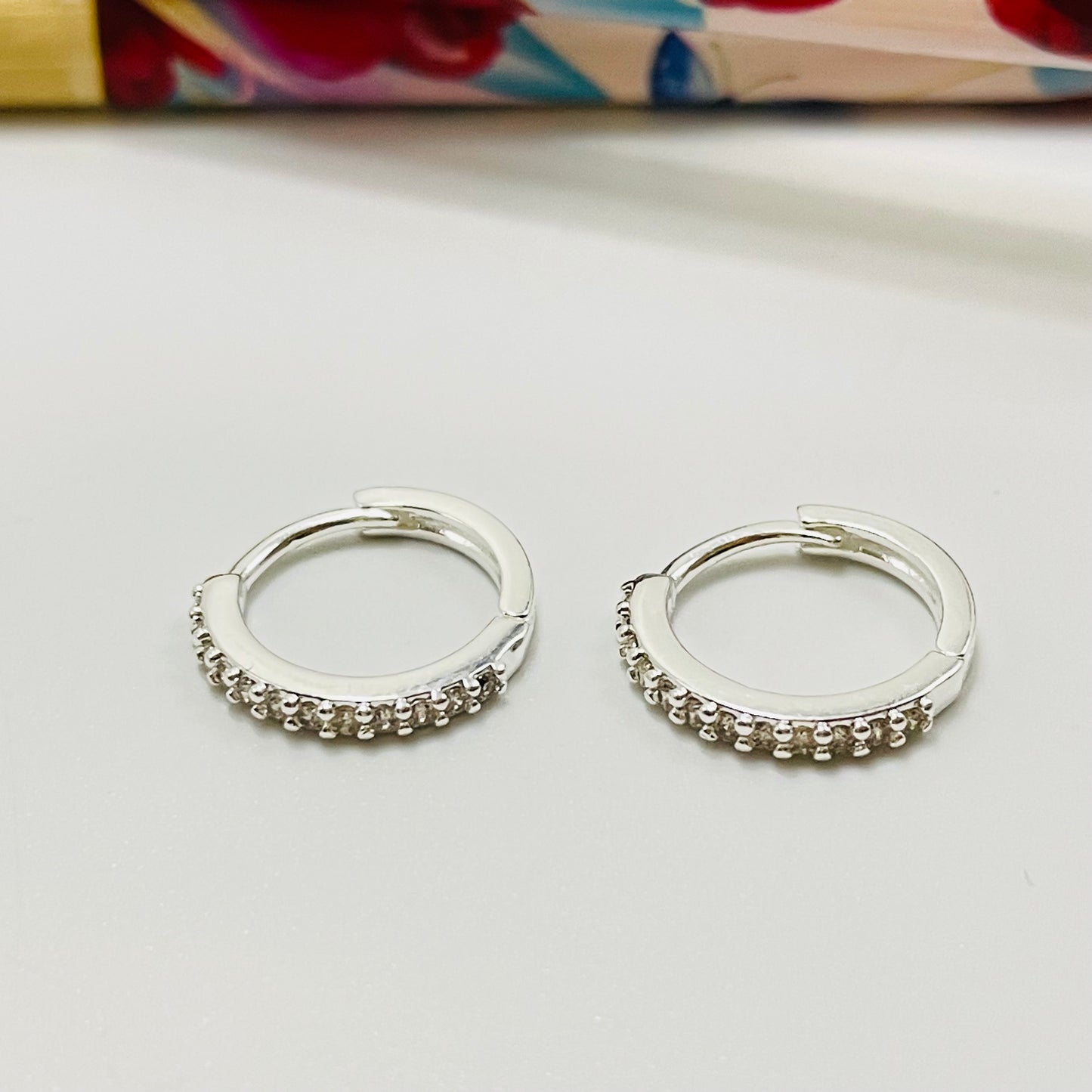 XP358-S Aro Argolla Click Circones S 10 x 2 mm Espesor 1.5 mm Aro Baño Plata Aros Bañados hecho de Bronce Bañado en Plata 50 ml Joyas Bañadas en Plata