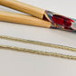 CO167 Collar de Mostacillas Largo 80 cm Cadena Terminada Baño Oro Cadenas Bañadas hecho de Bronce Bañado en Oro 18K Joyas Bañadas en Oro