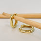 XO361 Aro argolla rectangular Cierre de Click 19 x 16 mm Espesor 3.8 mm Aro Baño Oro Aros Bañados hecho de Bronce Bañado en Oro 18K Joyas Bañadas en Oro