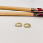 XO358 Aro Argolla Click Circones Espesor 1.5 mm Aro Baño Oro Aros Bañados hecho de Bronce Bañado en Oro 18K Joyas Bañadas en Oro
