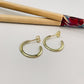 XO379 Aro Argolla Plana 15 x 1.2 mm Espesor 2.2 mm Aro Baño Oro Aros Bañados hecho de Bronce Bañado en Oro 18K Joyas Bañadas en Oro