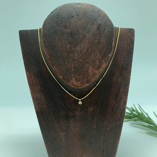 Joyas por Mayor Joyas Bañadas en Oro por Mayor Insumos para Joyas CO243 Collar Punto de Luz diá. 3.2 mm Cadena Veneciana Espesor 1 mm Largo 40 cm más extensor 5 cm Collar Terminado Baño Oro