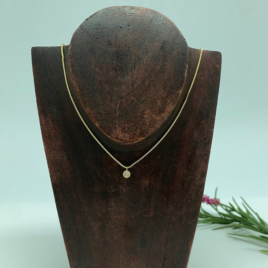 Joyas por Mayor Joyas Bañadas en Oro por Mayor Insumos para Joyas CO244 Collar Punto de Luz diá. 4 mm Cadena Veneciana Espesor 1 mm Largo 40 cm más extensor 5 cm Collar Terminado Baño Oro