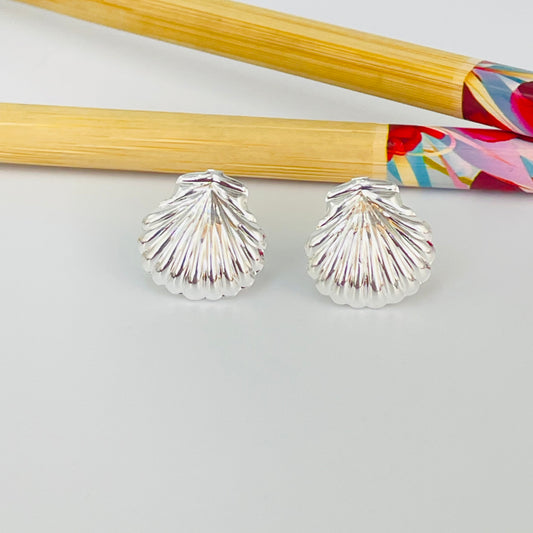 Joyas por Mayor Joyas Bañadas en Plata por Mayor Insumos para Joyas XP576 Aro Conchita tipo Shell 14 x 14 mm Espesor 0.8 mm Aro Baño Plata