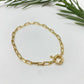 PO42 Pulsera tipo cartier Eslabón 7 x 3.5 mm Espesor 1 mm Broche timón diá. 11 mm Pulsera Baño Oro