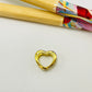 FO1037 Colgante Corazón para pasar circones y borde 11 mm Corazón Interior Doble faz circones y 1 circón 7 mm espesor 5 mm Caja Corazón Calado exterior 12 mm espesor 5 mm Figura Baño Oro Figuras Bañadas hecho de Bronce Bañado en Oro 18K Joyas Bañadas en Oro