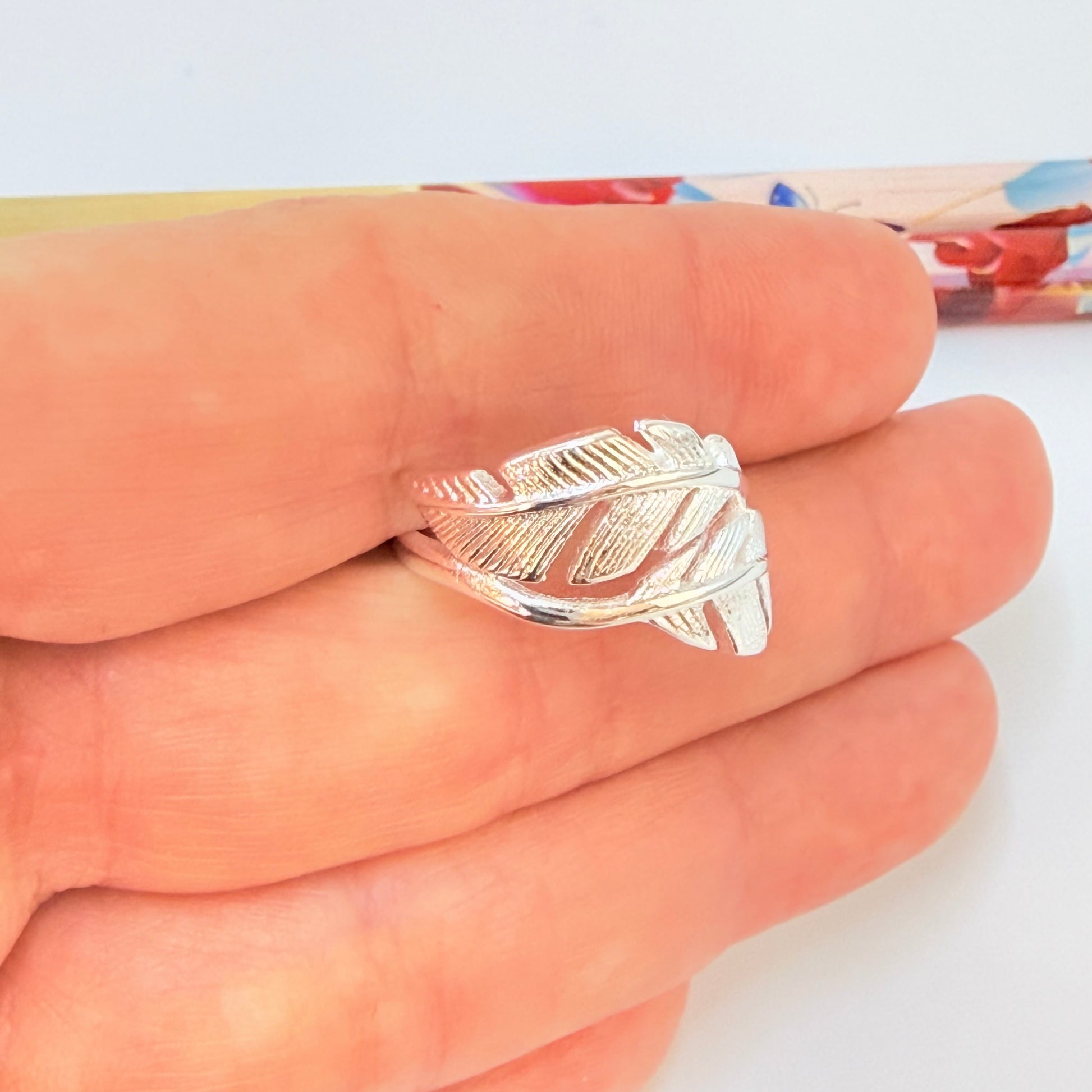 Joyas por Mayor Joyas Bañadas en Plata por Mayor Insumos para Joyas WP79 Anillo Doble Pluma Ancho 15 mm ancho argolla 2.5 mm Anillo Baño Plata