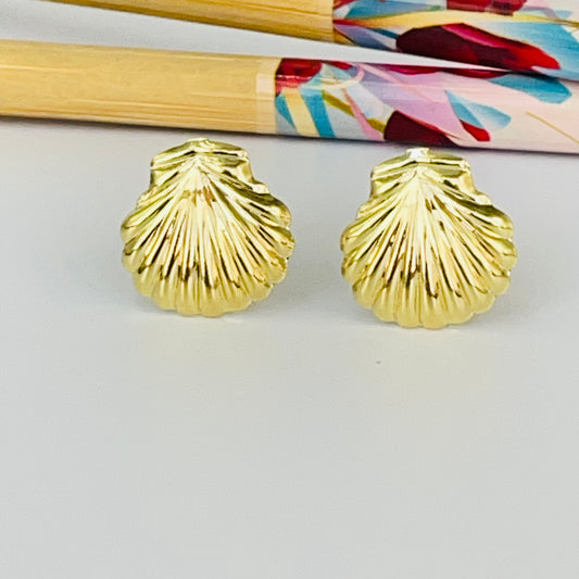 XO576 Aro Conchita tipo Shell 14 x 14 mm Espesor 0.8 mm Aro Baño Oro