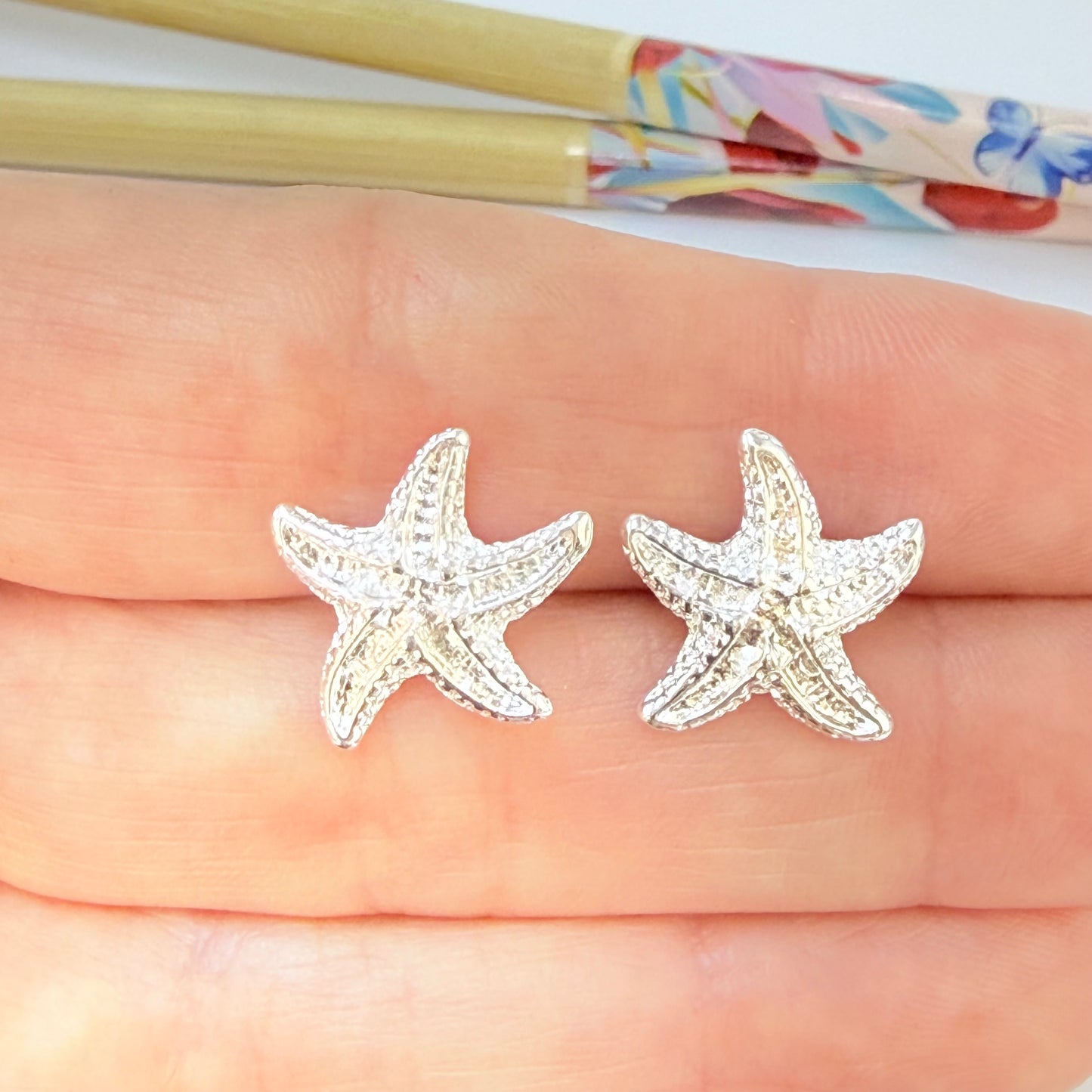 Joyas por Mayor Joyas Bañadas en Plata por Mayor Insumos para Joyas XP571 Aro Estrella de Mar 14 x 14 mm Espesor 1.5 mm Aro Baño Plata