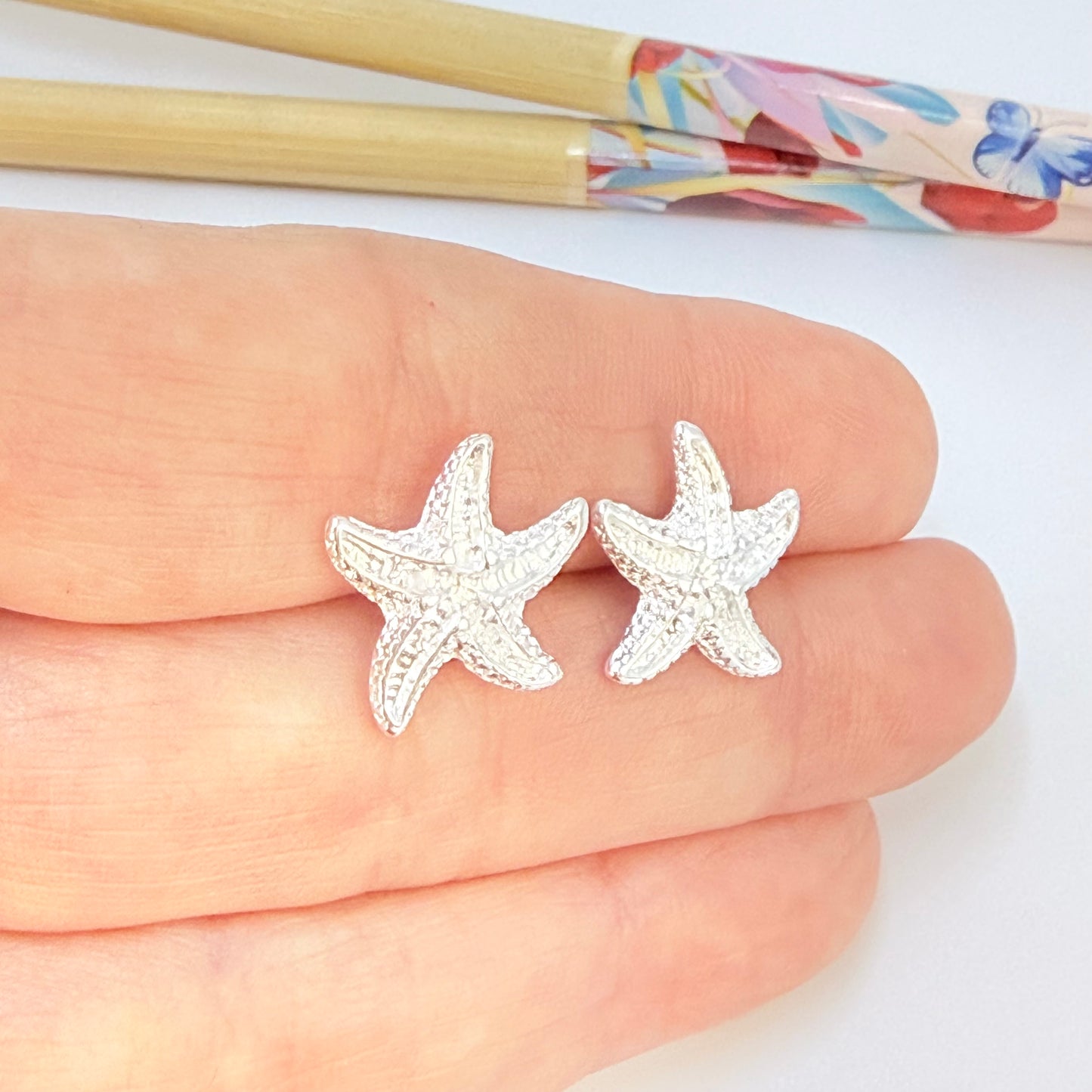 Joyas por Mayor Joyas Bañadas en Plata por Mayor Insumos para Joyas XP571 Aro Estrella de Mar 14 x 14 mm Espesor 1.5 mm Aro Baño Plata