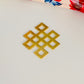 FO134 Infinito 25x22 mm Figura Baño Oro Figuras Bañadas en Oro y Plata hecho de Bronce Bañado en Oro 18K