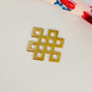 FO134 Infinito 25x22 mm Figura Baño Oro Figuras Bañadas en Oro y Plata hecho de Bronce Bañado en Oro 18K