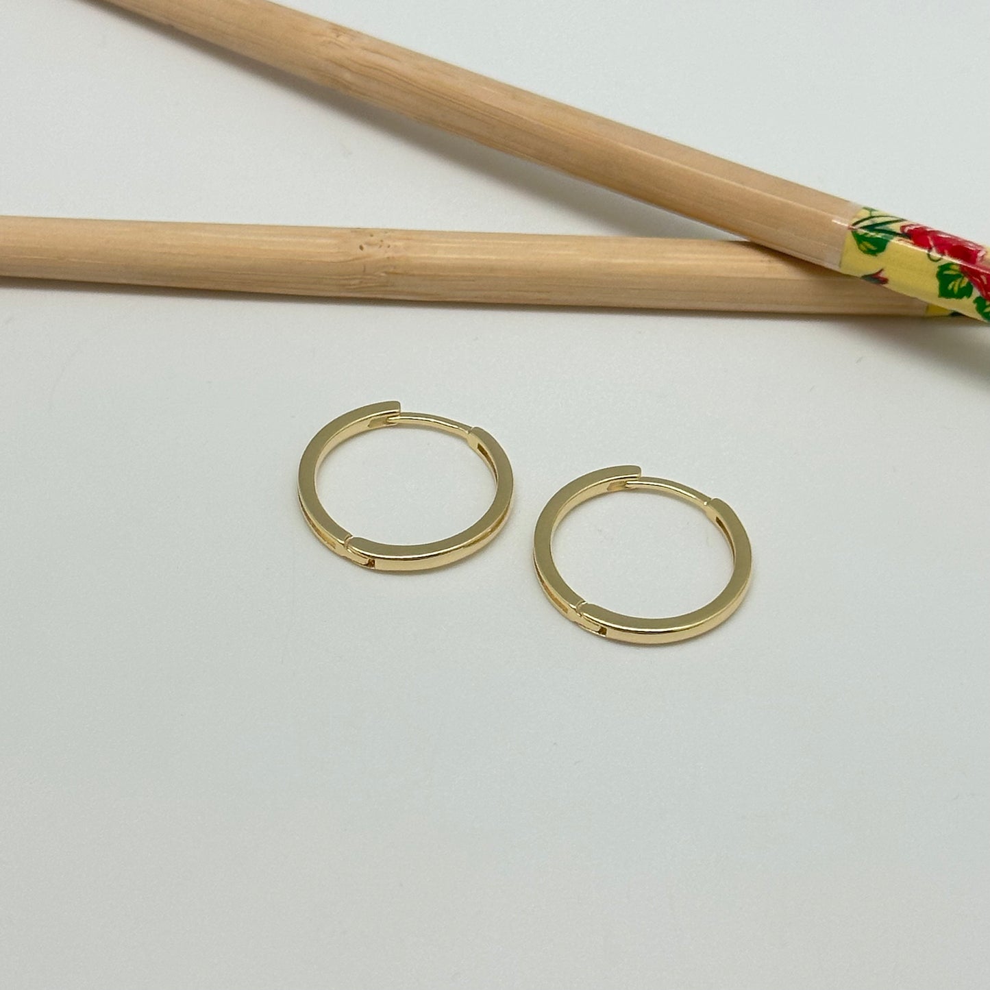 XO325 Argolla Presión Lisa 23 x 2 mm Espesor 2 mm Aro Baño Oro