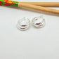 XP381 Aro Argolla Doble 22 x 12 mm Aro Baño Plata