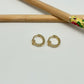 XO322 Aro Argolla Circones Cruz 12 x 7 mm Espesor 2 mm Aro Baño Oro