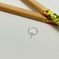XP333 Cuff Cruz con circones 12 x 10 mm Aro Baño Plata