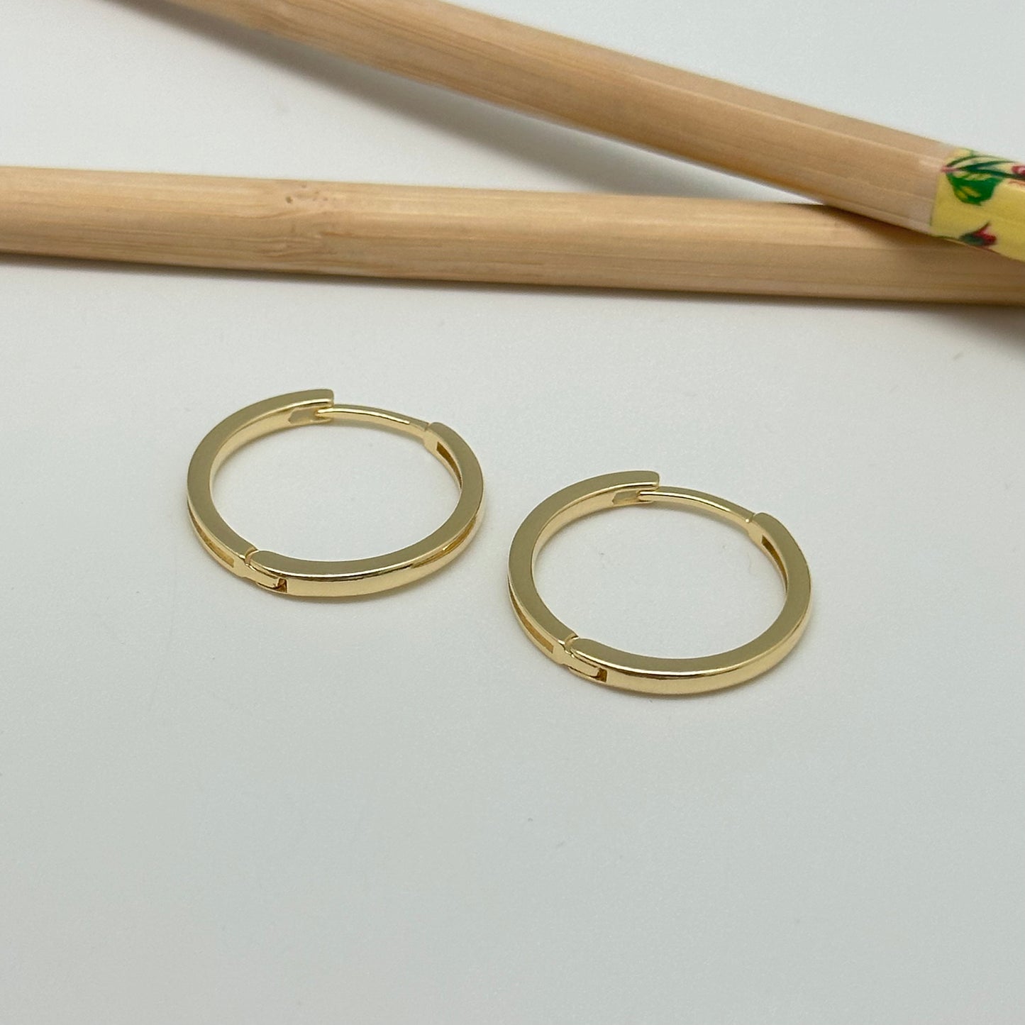 XO325 Argolla Presión Lisa 23 x 2 mm Espesor 2 mm Aro Baño Oro
