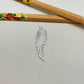FP1043 Colgante Ala de Angel 39 x 13 mm mas argollita Figura Baño Plata