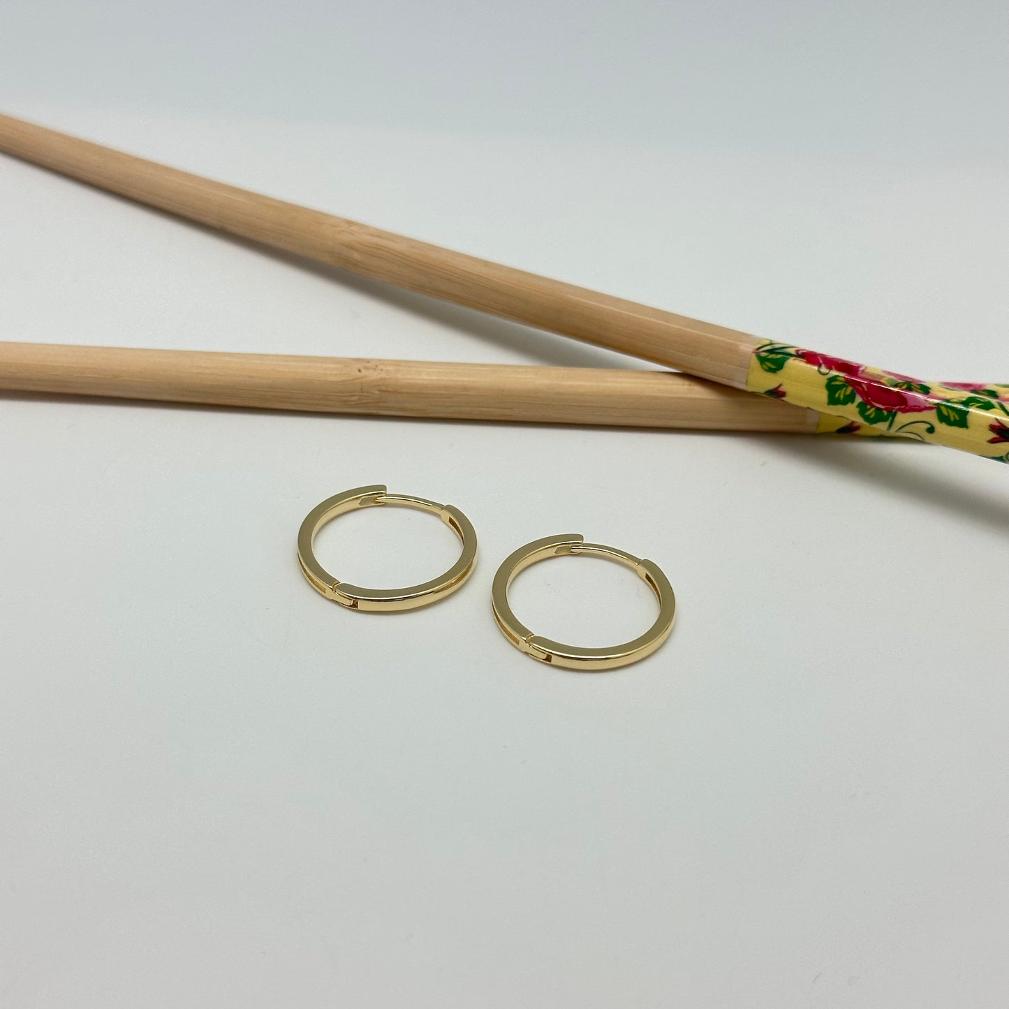 XO325 Argolla Presión Lisa 23 x 2 mm Espesor 2 mm Aro Baño Oro