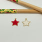 FO1041 Colgante Estrella con resina colores 16 mm mas argollita Figura Baño Oro