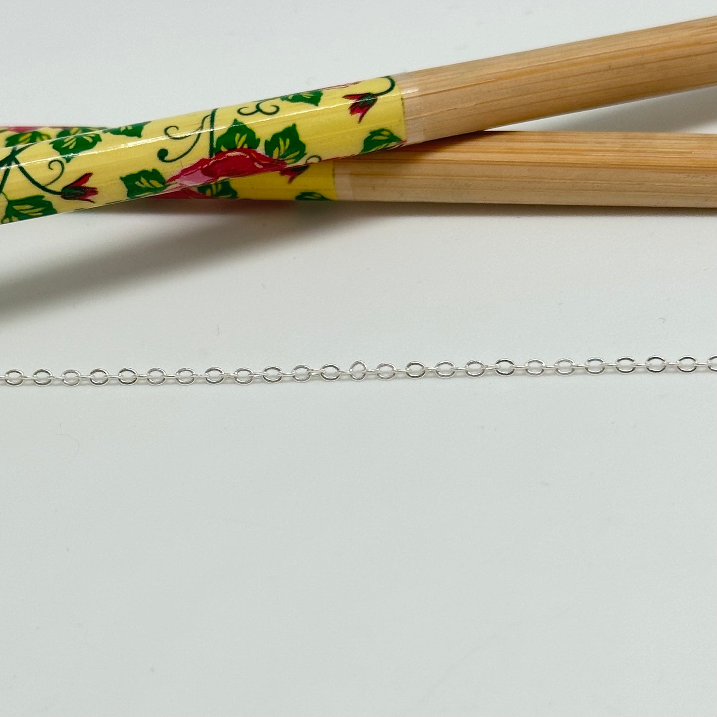 CP156 Cadena Candado diamantado espesor 1.5 mm largo 60 cm  Cadena Terminada Baño Plata