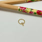 XO333 Cuff Cruz con circones 12 x 10 mm Aro Baño Oro