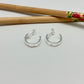 XP323 Aro Argolla Tipo Cartier 18 x 4 mm Aro Baño Plata