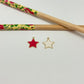 FO1041 Colgante Estrella con resina colores 16 mm mas argollita Figura Baño Oro